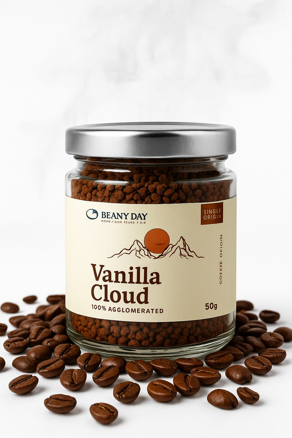 Vanilla Cloud – 100% Agglomerated Instant Coffee (50g)