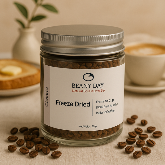 Premium Classic Freeze-Dried Instant Coffee – 50g | 100% Organic